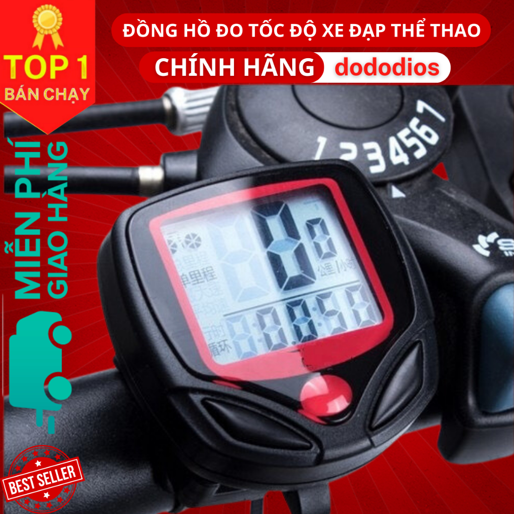 Đồng hồ đo tốc độ chính xác cho xe đạp thể thao siêu rẻ chống nước tuyệt đối - Mã 01 - Chính hãng dododios