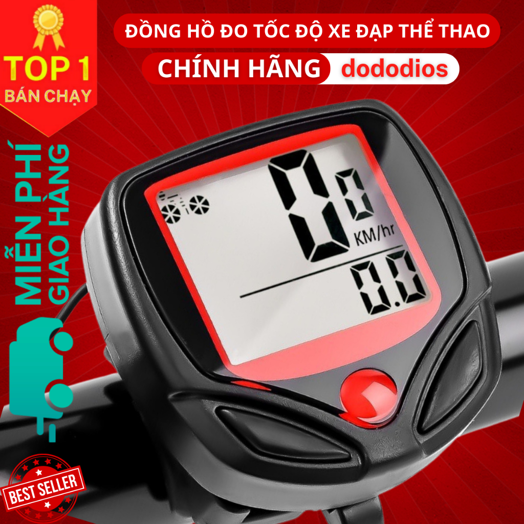 Đồng hồ đo tốc độ chính xác cho xe đạp thể thao siêu rẻ chống nước tuyệt đối - Mã 01 - Chính hãng dododios