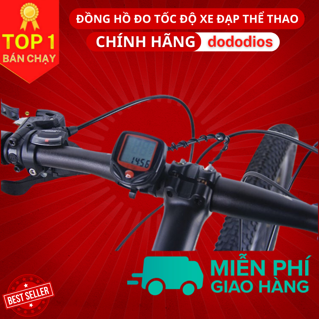 Đồng hồ đo tốc độ chính xác cho xe đạp thể thao siêu rẻ chống nước tuyệt đối - Mã 01 - Chính hãng dododios