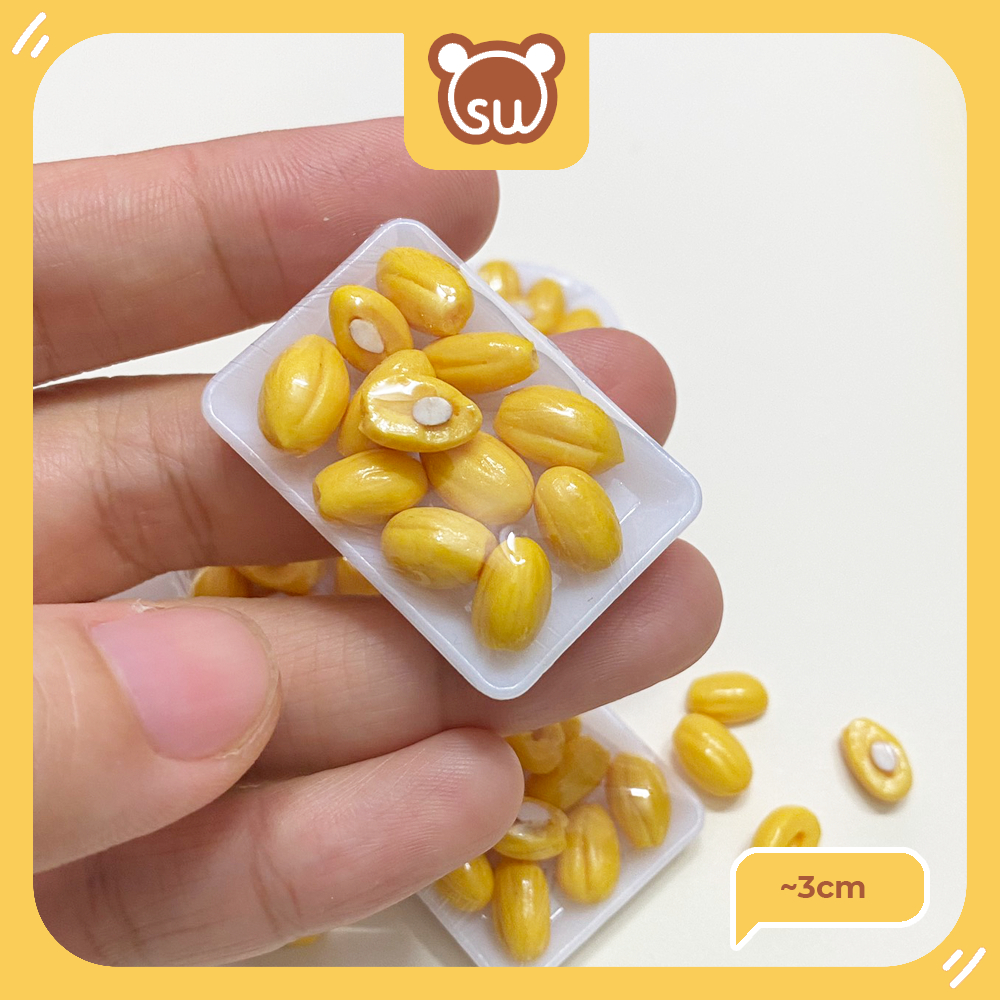 Mô hình khay mít ( 1khay ) múi rời không dán, minifood/miniature, đồ ăn mini mô hình cho búp bê, đồ ăn tí hon, đồ chơi