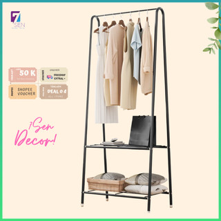 Giá treo quần áo chữ a có 2 ngăn để đồ