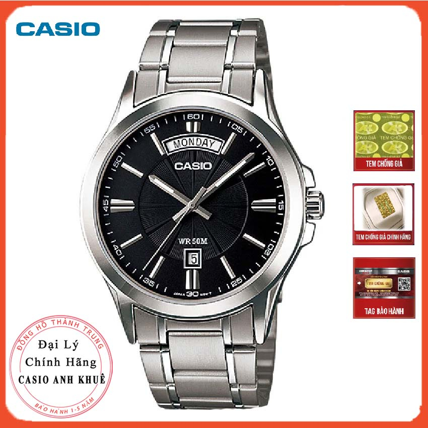 Đồng hồ nam Casio MTP-1381D-1AVDF dây kim loại