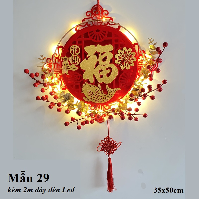 Chữ Phúc treo cửa ngày Tết May Mắn Lộc Đầy Nhà