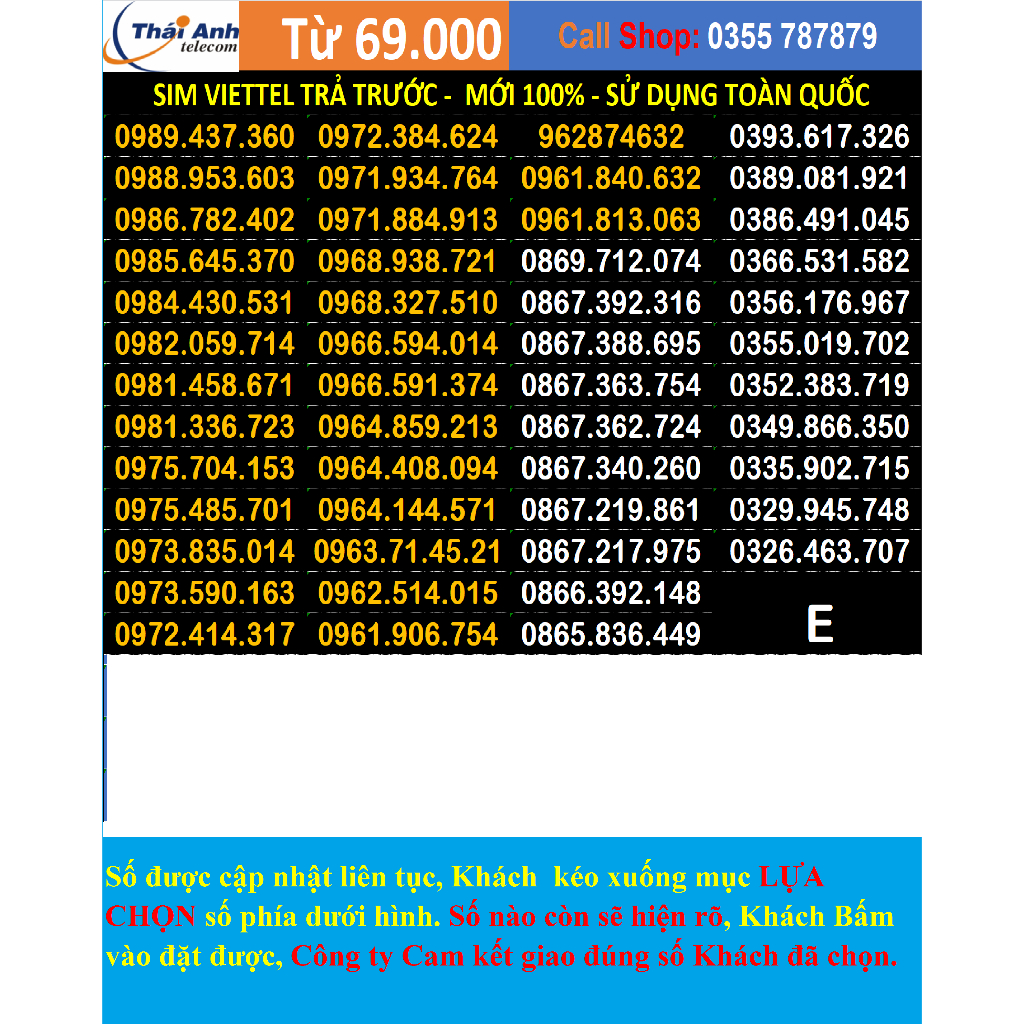 SIM VIETTEL ĐẸP TRẢ TRƯỚC - CHỌN SỐ - NGHE GỌI, 4G, TOÀN QUỐC, GÓI CƯỚC TOMATO VÀ CÓ KÈM GÓI 4G HẤP DẪN