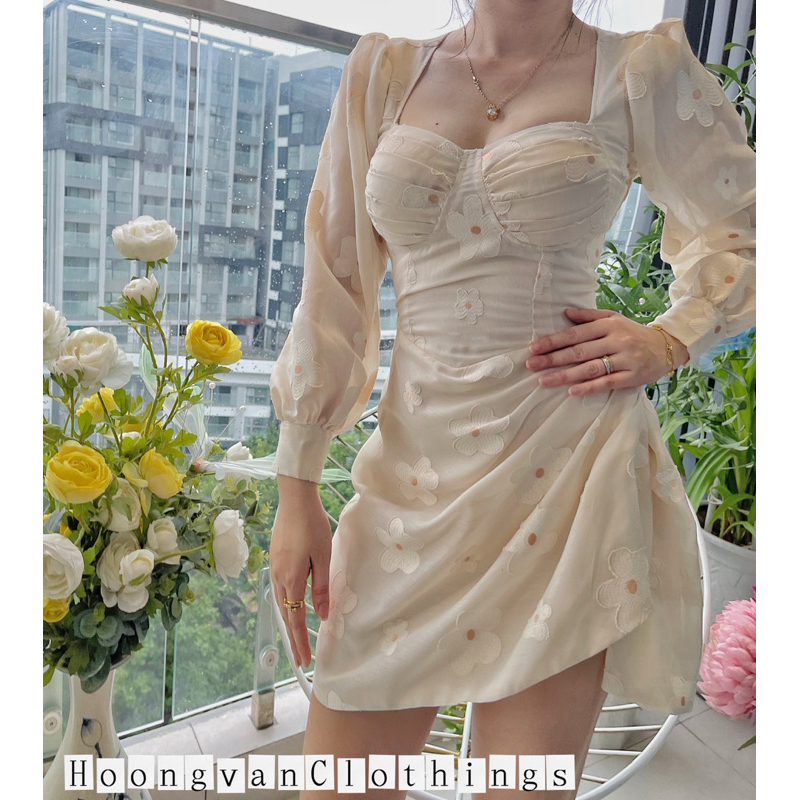 Đầm cúp ngực Hoa mai