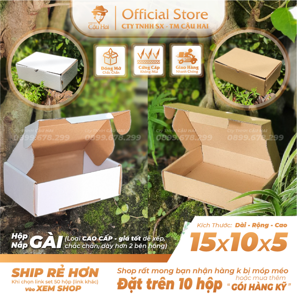 Hộp carton 15x10x5