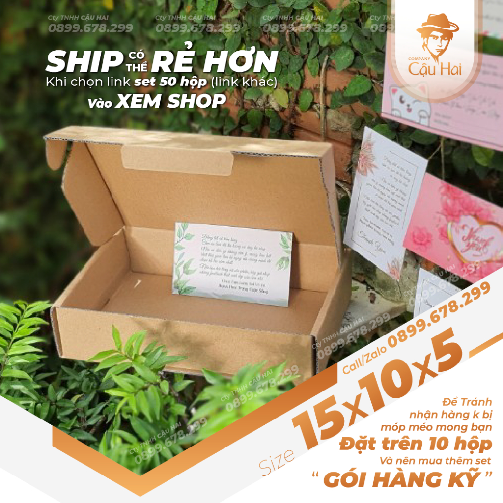 Hộp carton 15x10x5