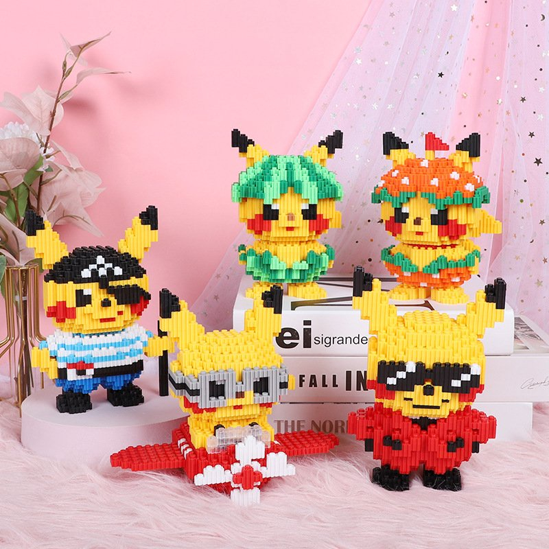 Mô hình lắp ráp 3d mini cute Đồ chơi lắp ghép xếp hình động vật phi hành gia cho bé trai bé gái