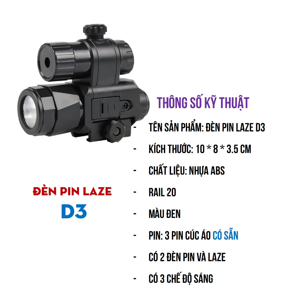 Đèn Pin, Đèn Laze - Phụ Kiện nâng Cấp - Đồ Chơi Đô Shop