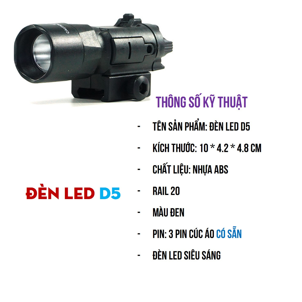 Đèn Pin, Đèn Laze - Phụ Kiện nâng Cấp - Đồ Chơi Đô Shop