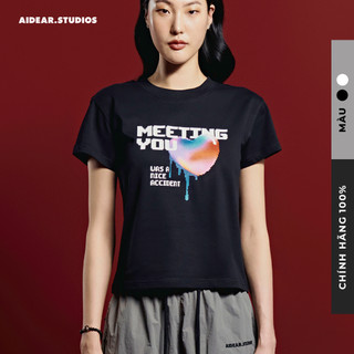 Áo thun baby tee freesize tay ngắn ôm body basic hottrend aidear.studios - pixel heart baby tee