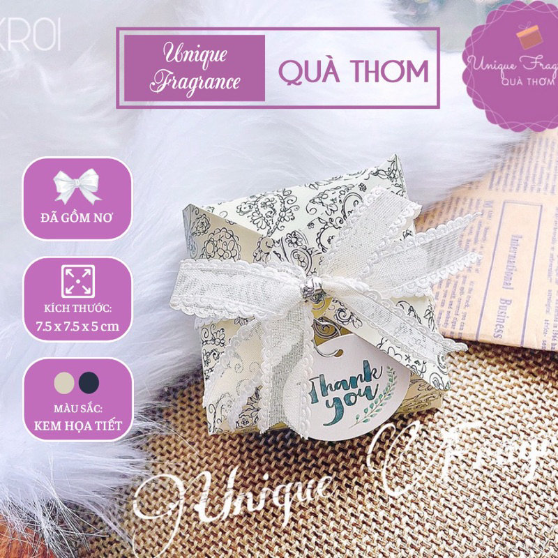 Hộp đựng bánh - 50 hộp quà tặng đám cưới - hộp quà tặng - UNIQUE FRAGRANCE