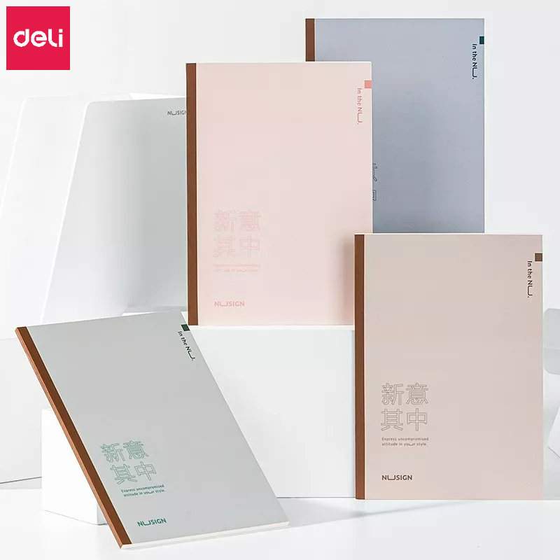 Tập Vở Ghi Chép Dán Gáy Nusign Pastel A5/B5 Deli - Kẻ Ngang 80 trang Chống Lóa - Sổ Tay Planner, Tập Vở Học Sinh