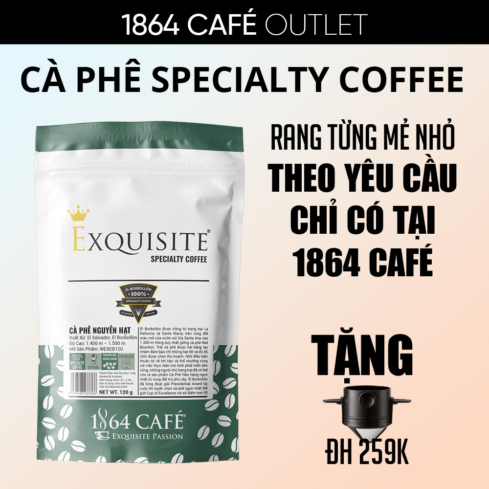 120g Specialty Coffee Nguyên Hạt El Salvador El Borbollon Cà Phê Hảo Hạng Exquisite®