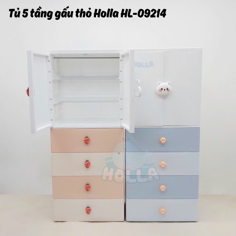 Tủ 5 Tầng Holla Gấu Thỏ HL 09214