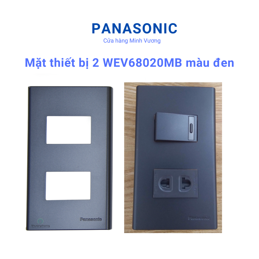 Mặt thiết bị Panasonic dòng WIDE màu đen