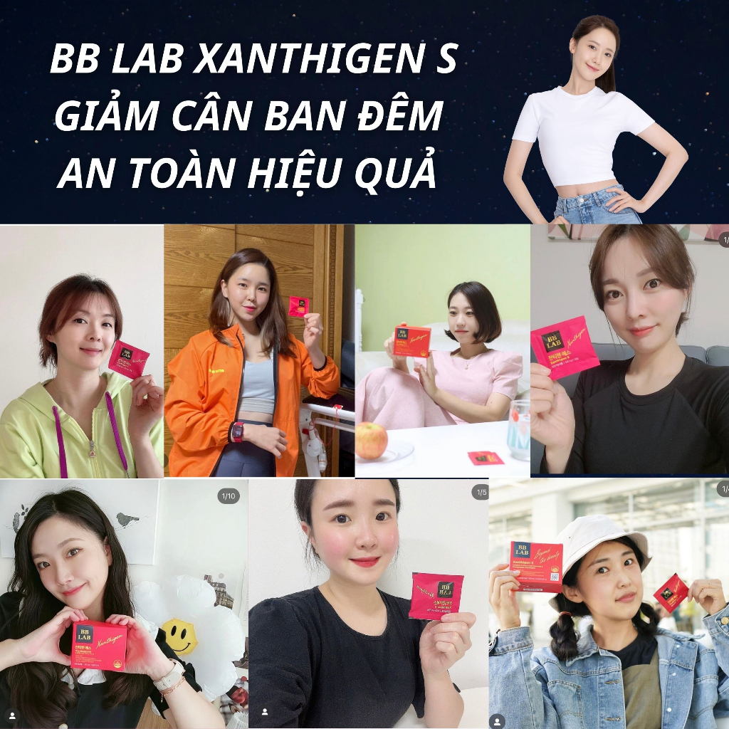 [Date 20.03.2024] Combo 7 Gói Viên Uống Hỗ Trợ Giảm Cân Ban Đêm BB LAB Xanthigen S Giúp Vóc Dáng Thon Gọn