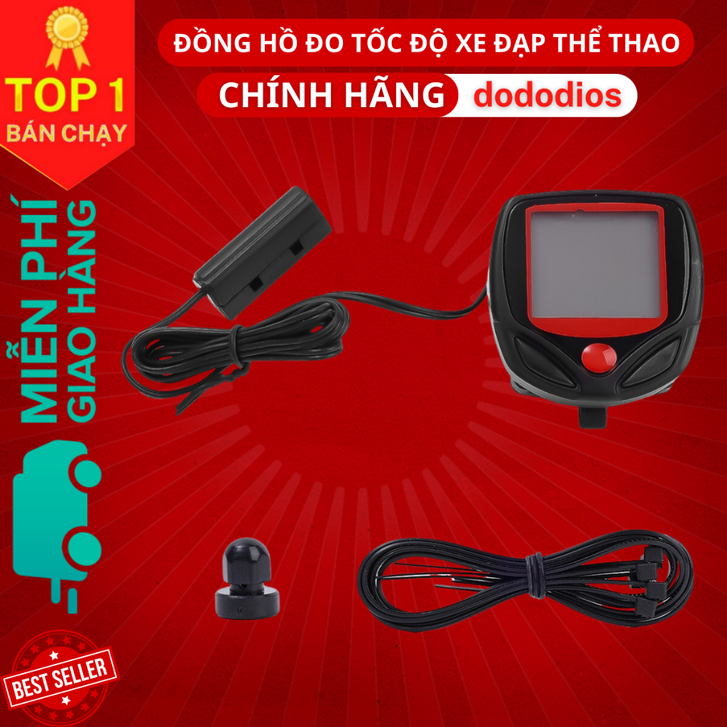 Đồng hồ đo tốc độ chính xác cho xe đạp thể thao siêu rẻ chống nước tuyệt đối - Mã 01 - Chính hãng dododios