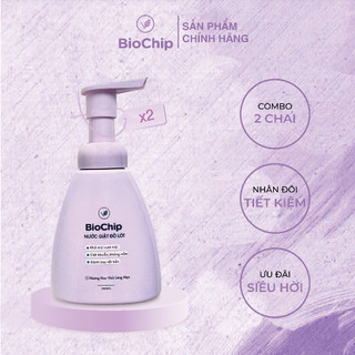 Combo 2 chai Nước giặt đồ lót BioChip hương hoa nhài êm dịu công nghệ Enzyme sinh học thân thiện với làn da