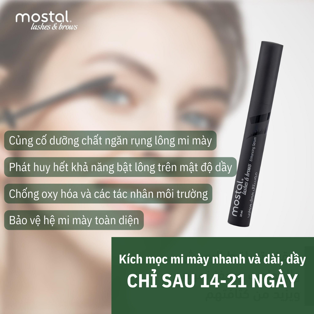 Serum dưỡng mi Mostal Lashes & Browns, Huyết thanh dưỡng kích mọc mi Mostal - CHUSA