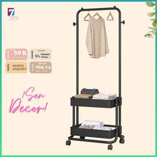 Kệ treo quần áo đa năng tích hợp cùng giá kệ để đồ bên dưới mẫu mới nhất