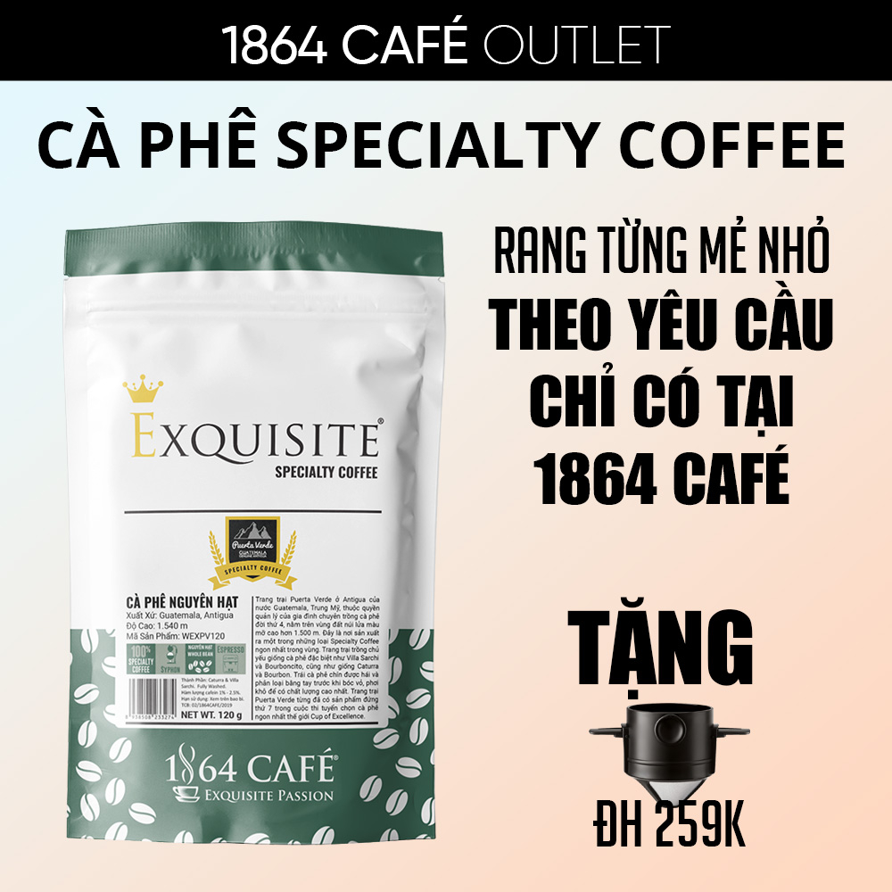 120g Specialty Coffee Nguyên Hạt Guatemala Verde Cà Phê Hảo Hạng Exquisite®