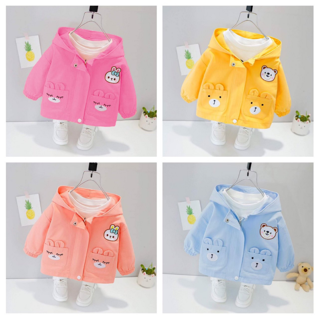 Áo khoác cho bé TRAI và GÁI. áo khoác gió A3 dễ thương cho bé từ 6 -15kg