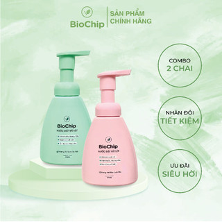 Combo 2 chai Nước giặt đồ lót sinh học BioChip hương hoa anh đào và hương trà xanh