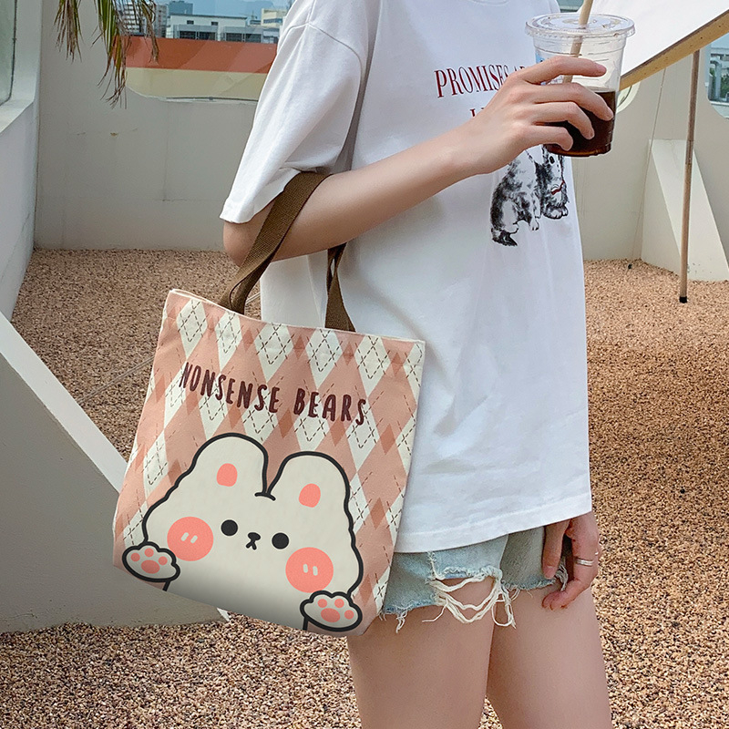 Túi tote túi vải đeo chéo đi học giá rẻ có khoá kéo phong cách hàn quốc TT7 ZENX