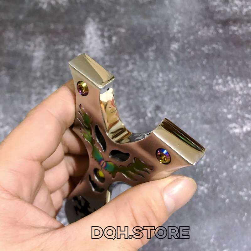 Ná cao su SK1 chất liệu inox 304 chạc 7cm đã bo cạnh tặng kèm 2 dây ná cao su