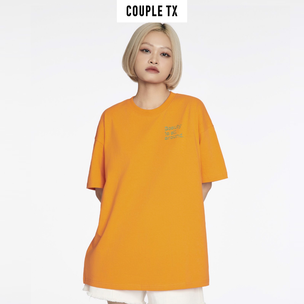 Áo Thun Nữ Oversize Couple TX In Typo Beauty Is All Around WTS 2260