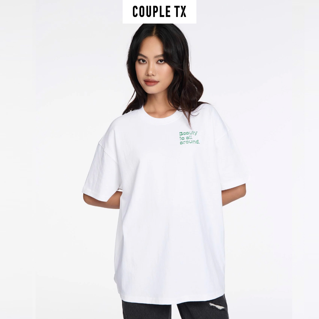 Áo Thun Nữ Oversize Couple TX In Typo Beauty Is All Around WTS 2260