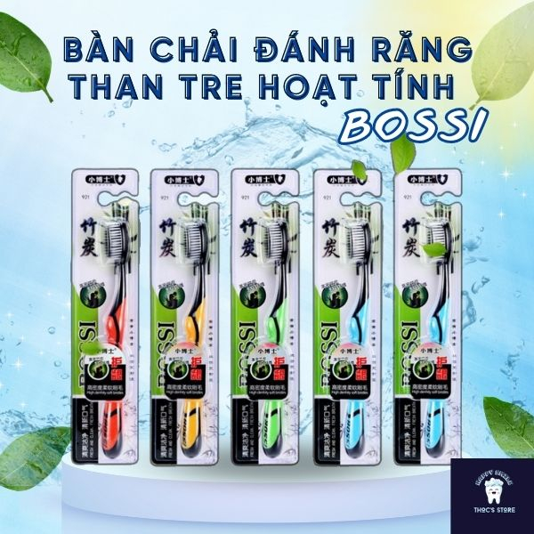 Bàn Chải Đánh Răng Than Tre Hoạt Tính BOSSI Cao Cấp Hàn Quốc Siêu Mềm Và Tiết Kiệm