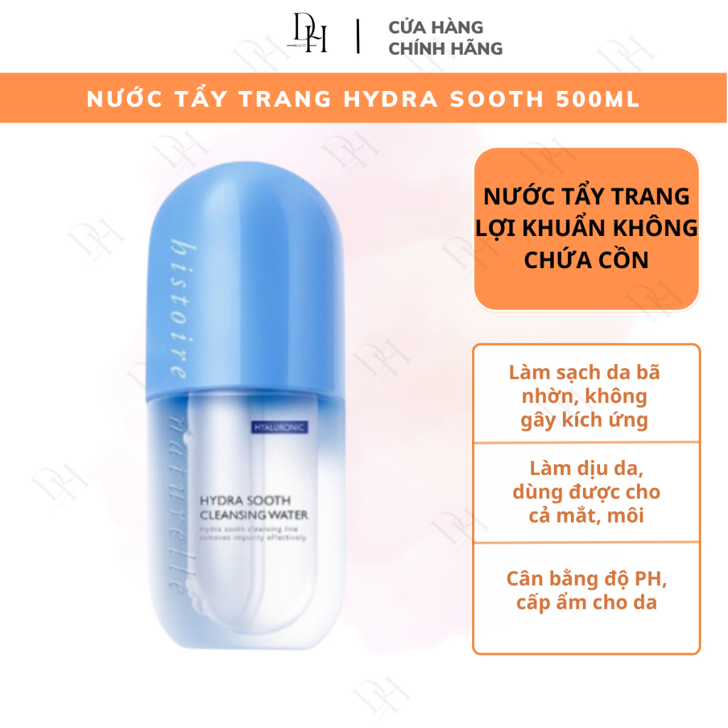 NƯỚC TẨY TRANG HYDRA SOOTH CLEANSING WATER 500ML~ dùng 6 tháng - Hàn Quốc