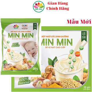 Ngũ cốc lợi sữa 💥 chính hãng💥 min min 29 và 30 hạt - ngũ cốc min min bà bầu chuẩn ogranic 500g