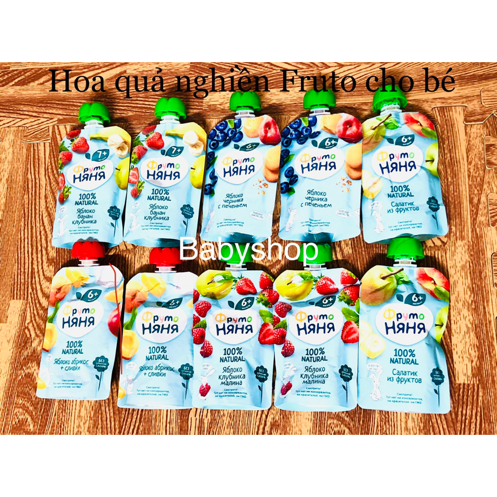 Hoa quả nghiền Fruto Nga date 2024