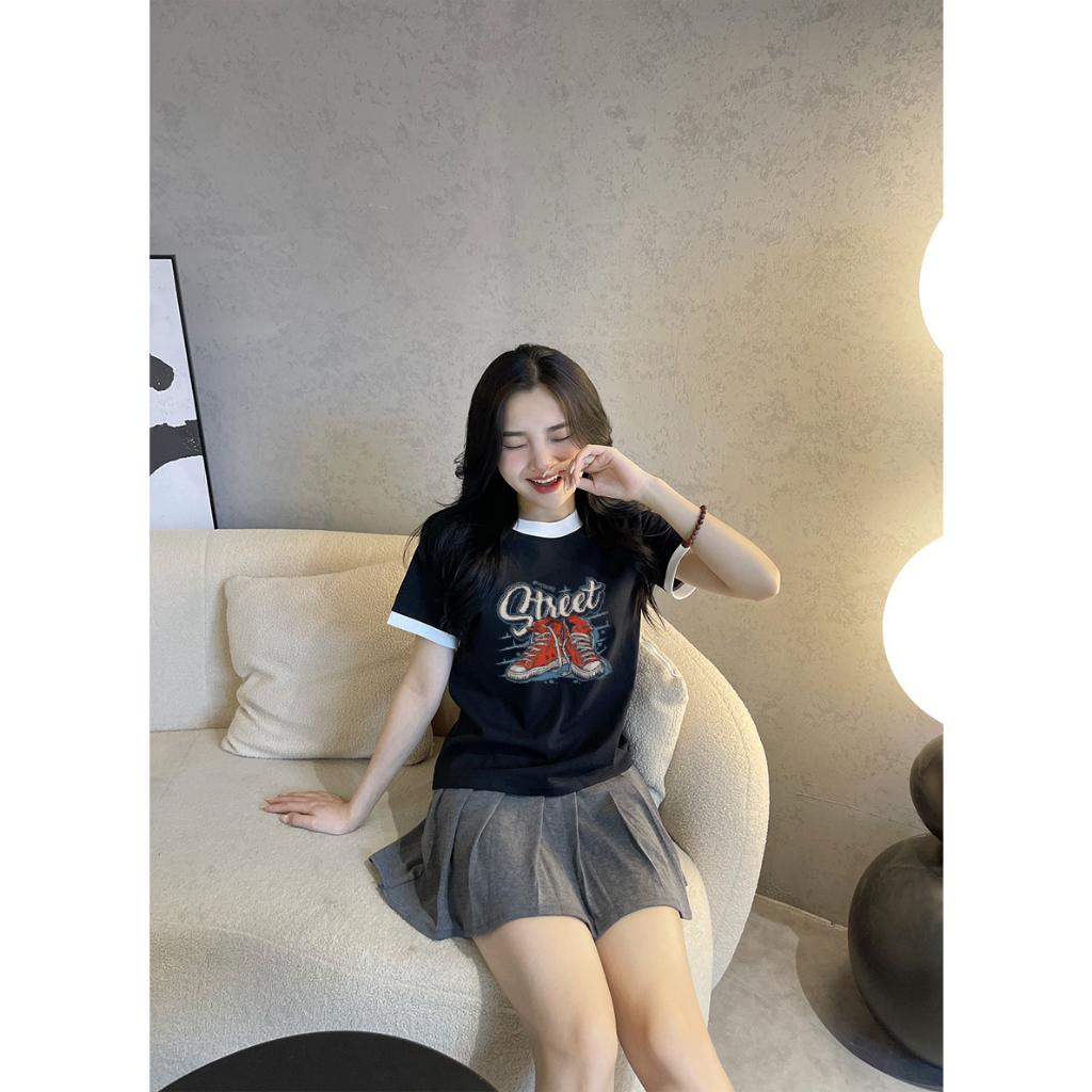 Áo thun Baby Tee STREET unisex phông Nam Nữ Local Brand Chính Hãng Mi Midori