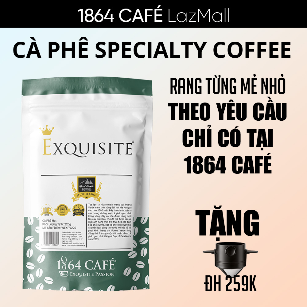220g Specialty Coffee Nguyên Hạt Guatemala Puerta Verde Cà Phê Hảo Hạng Exquisite®