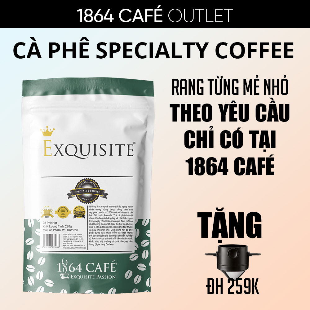 220g Specialty Coffee Rwanda Musasa Mbilima Cà Phê Hảo Hạng Exquisite®