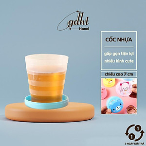 Cốc / Ly Nhựa Gấp Gọn Thông Minh Hình Thú Dễ Thương Tiện Lợi Đi Du Lịch, Đi Học, Đi Làm