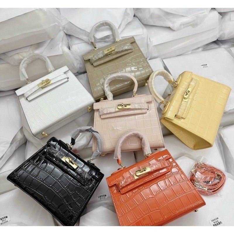 Túi H’M Kelly vân rắn size 21 -25 hàng QC cao cấp