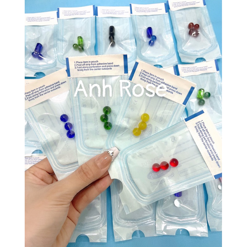 Bi đá tròn màu bộ 3v