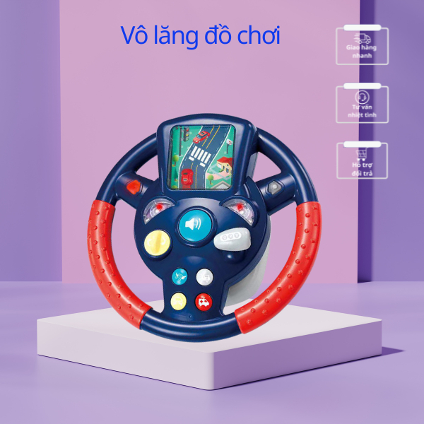 Vô lăng ô tô có đường đua cho bé, Vô lăng đồ chơi có Game