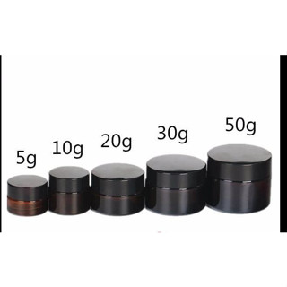 Hũ THUỶ TINH nâu 30g 50g nắp vàng, nắp bạc, nắp đen, nắp trắng sữa