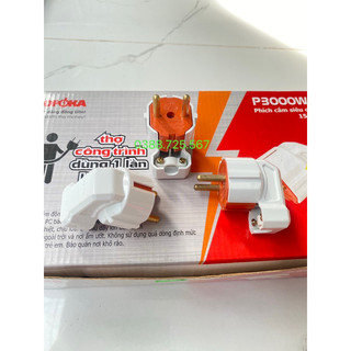 Phích cắm điện dây gập vuông góc siêu chịu tải p3000w-g1 sopoka