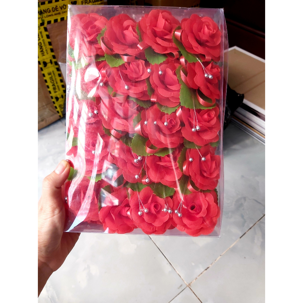 GIÁ SỈ BỘ 40 BÔNG HOA CÀI ÁO ĐÁM CƯỚI