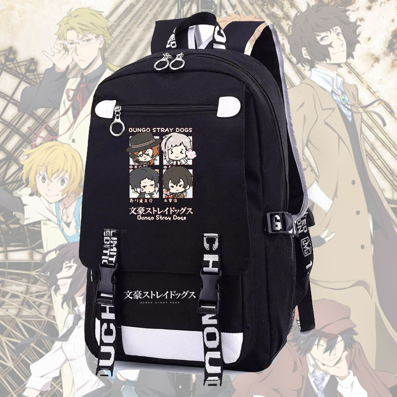 Balo nam nữ in hình BUNGOU STRAY DOGS ver CỬA SỔ Văn Hào Lưu Lạc anime chibi cặp sách đi học tiện lợi thời trang