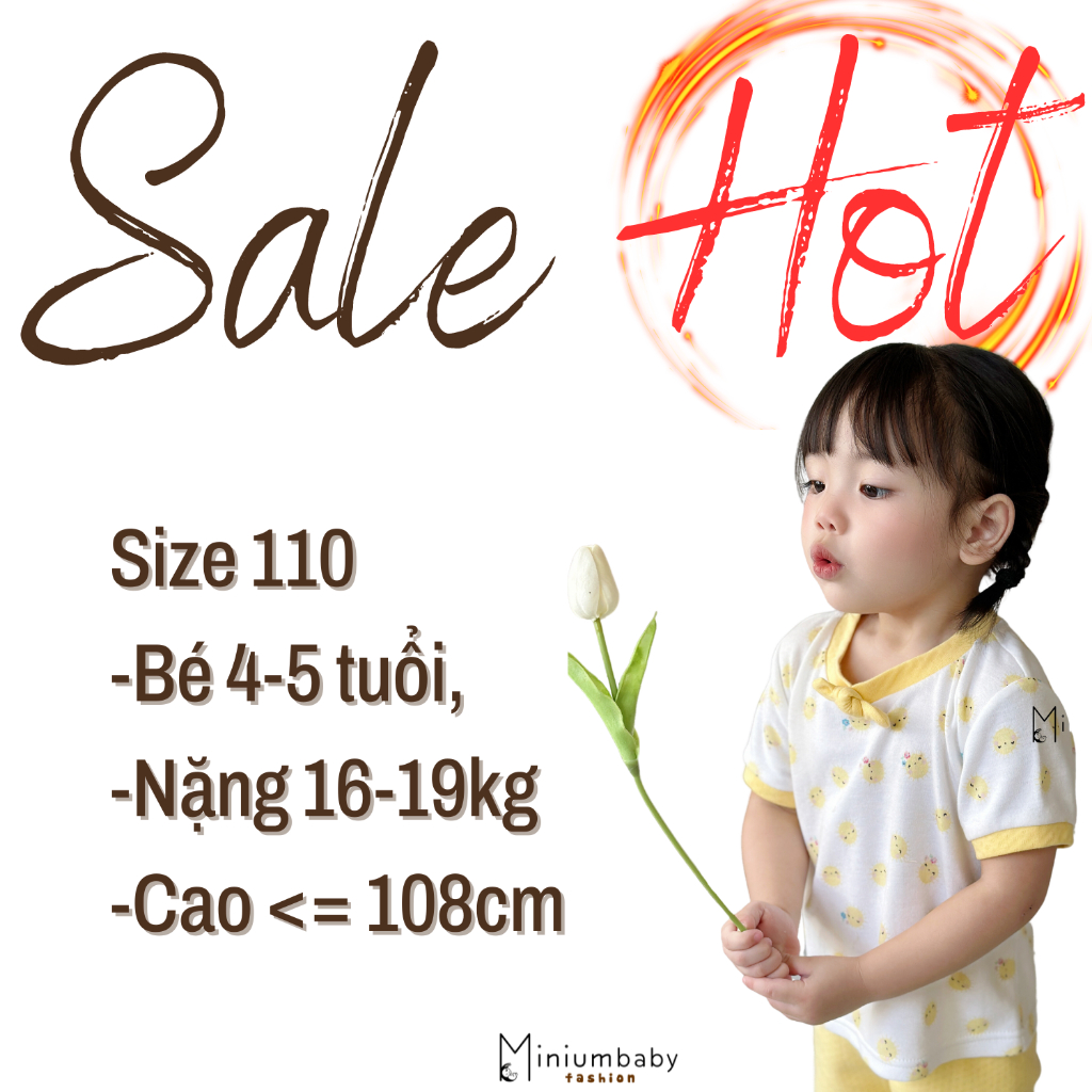 Sale các set bộ đồ cho bé trai, bé gái size 110, flashsale quần áo trẻ em mùa hè/thu/đông Miniumbaby - khuyến mãi