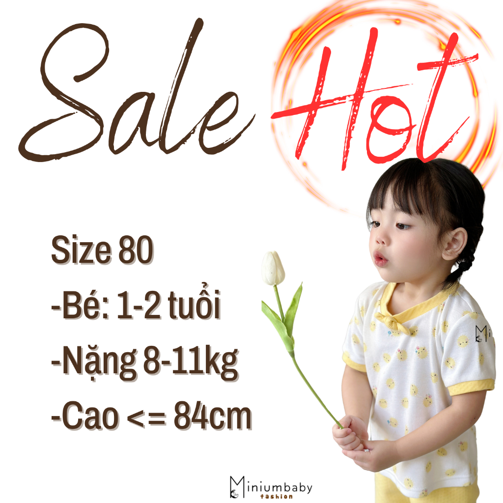 Sale các set bộ đồ cho bé trai, bé gái size 80, dưới 1 tuổi, 9-12kg quần áo trẻ em mùa hè/thu/đông Miniumbaby