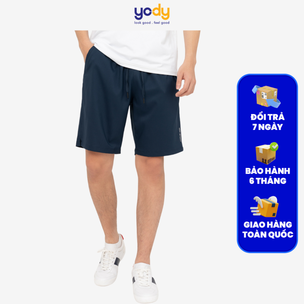 Quần sooc thể thao nam YODY dáng sport năng động co dãn tốt vải nhẹ cân nặng 90kg thoáng mát thấm hút mồ hôi SQM6021